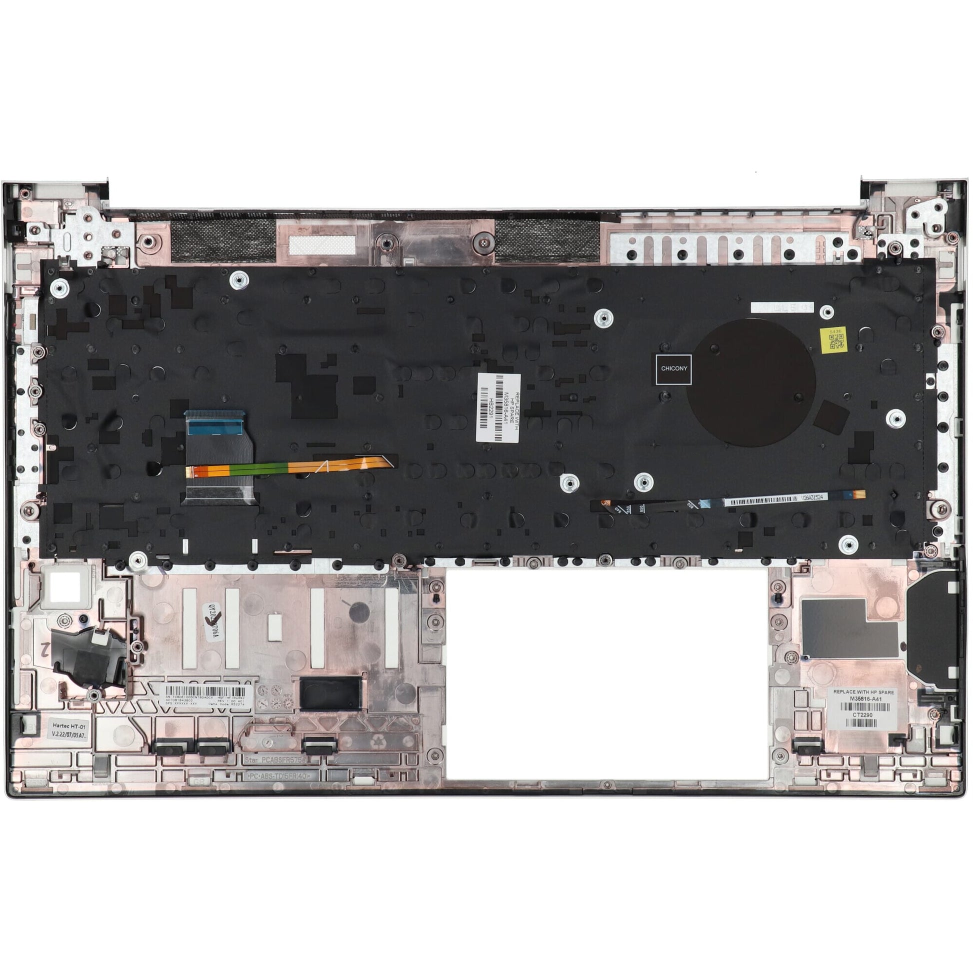 Ty hp laptop toetsenbord azer be + top cover, backlit