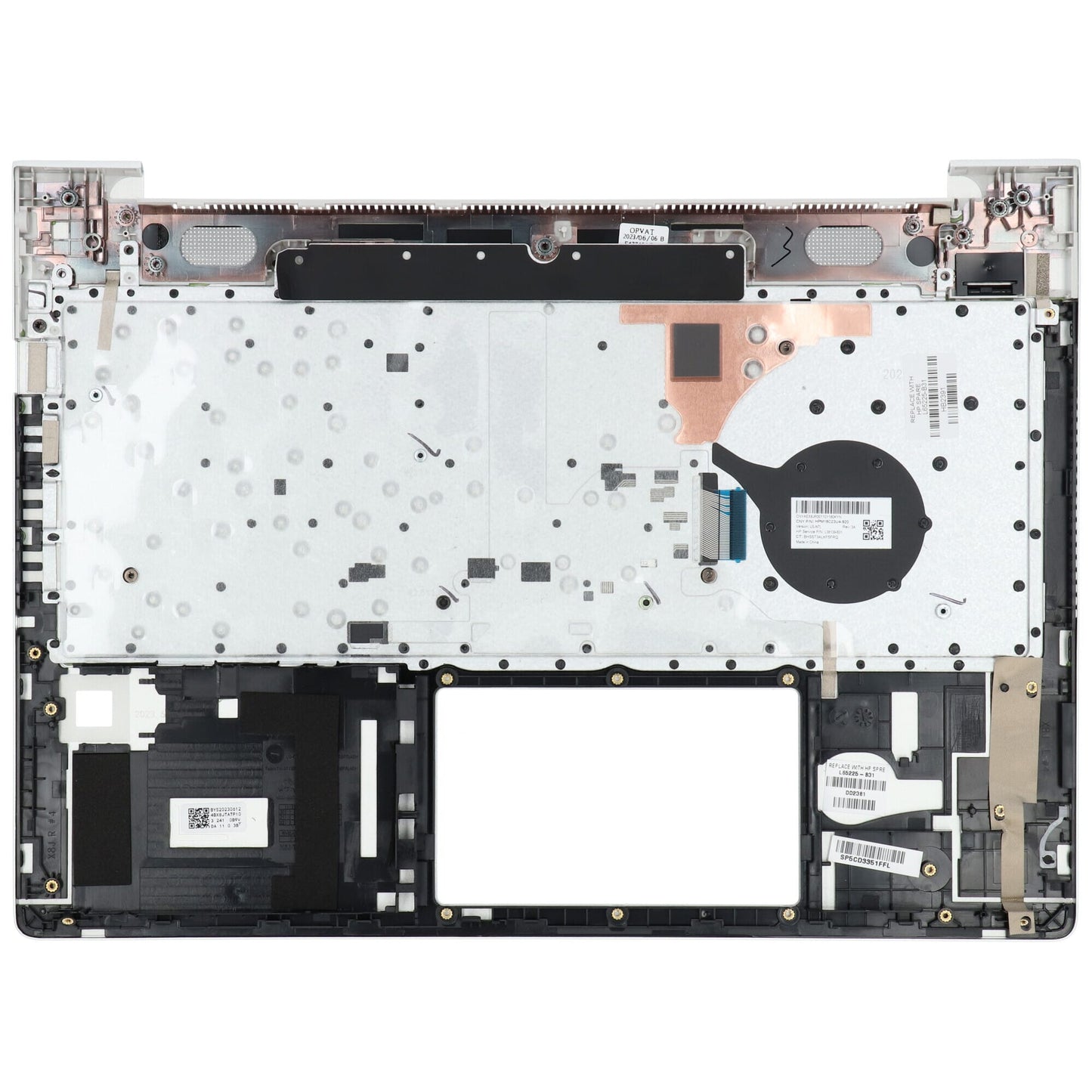 Ty hp laptop toetsenbord qwer us + top cover - zilver