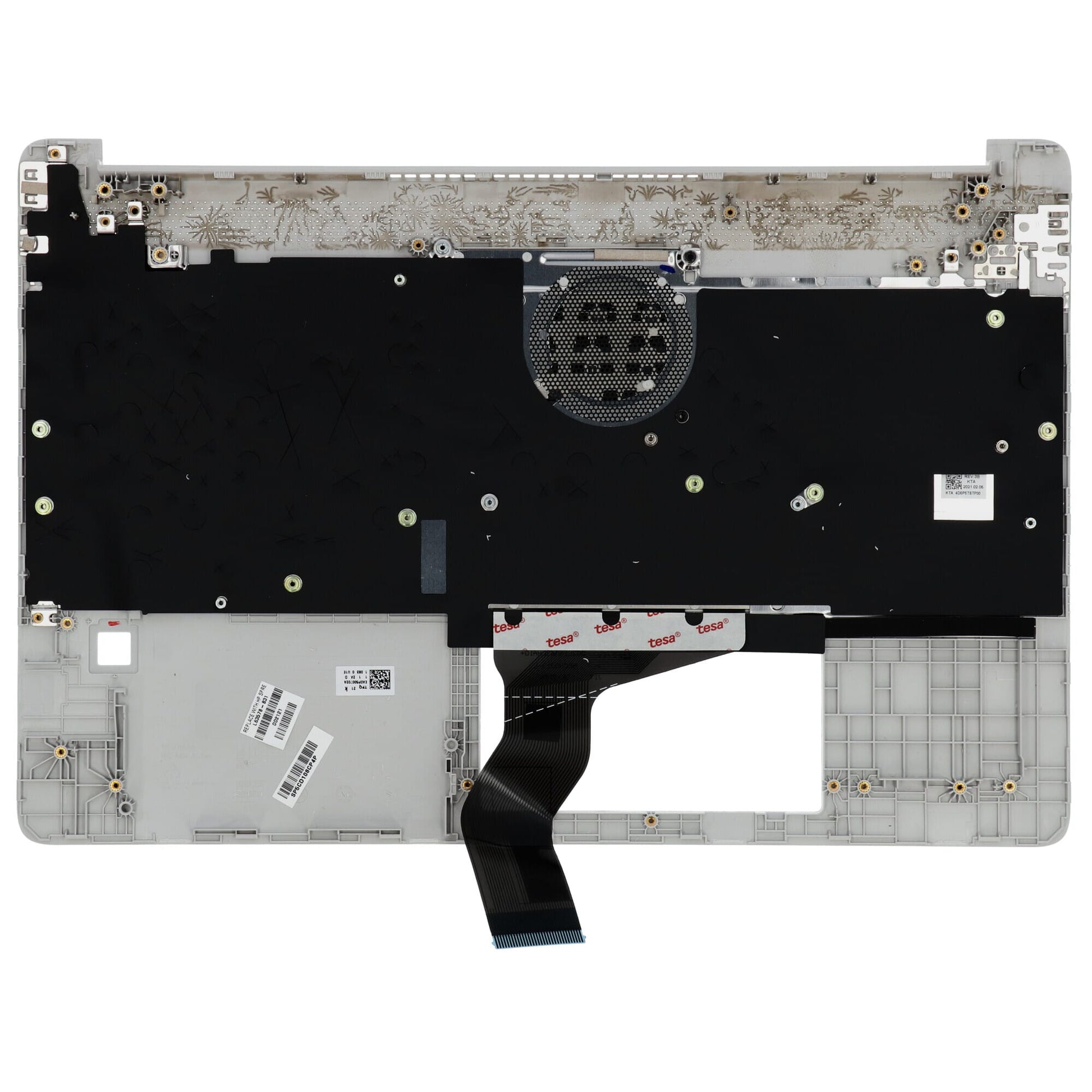 Ty hp laptop toetsenbord qwer us + top cover - zilver