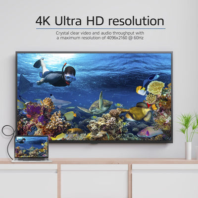 Act usb-c naar hdmi kabel zwart ac7315