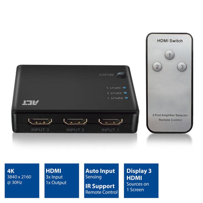 Act 4k hdmi switch 3x1