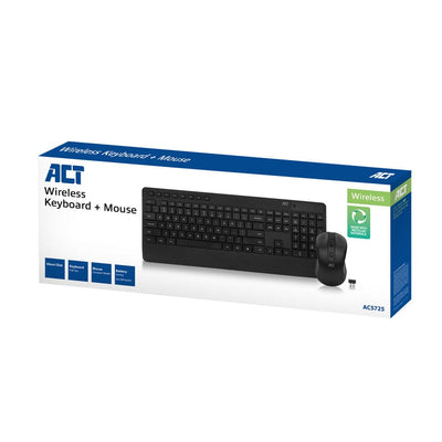 Act toetsenbord en muis ac5725 draadloos qwerty zwart