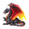 Dark legends beschermer van de nacht obsidiaan vuur draak 21cm