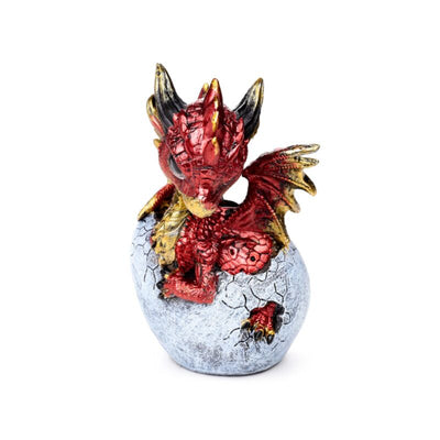 Elements schattige baby vuur draak uitkomend ei