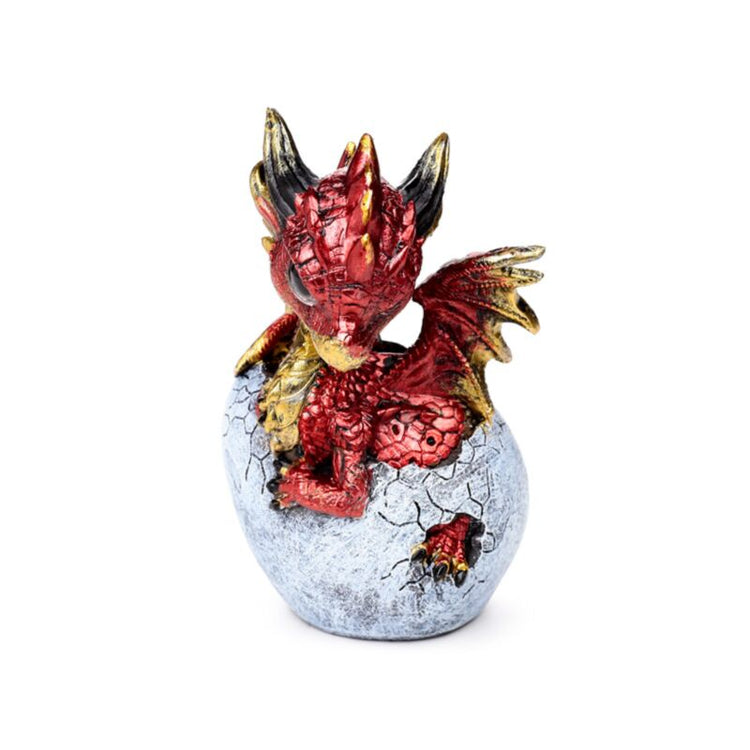 Elements schattige baby vuur draak uitkomend ei