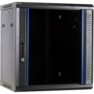 Dsi 12u wandkast met glazen deur - ds6412 server rack (zwart, 600 x 450 x 635mm)
