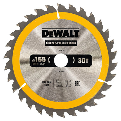 Dewalt accessoires cirkelzaagblad 165x20x30t - dt1935-qz