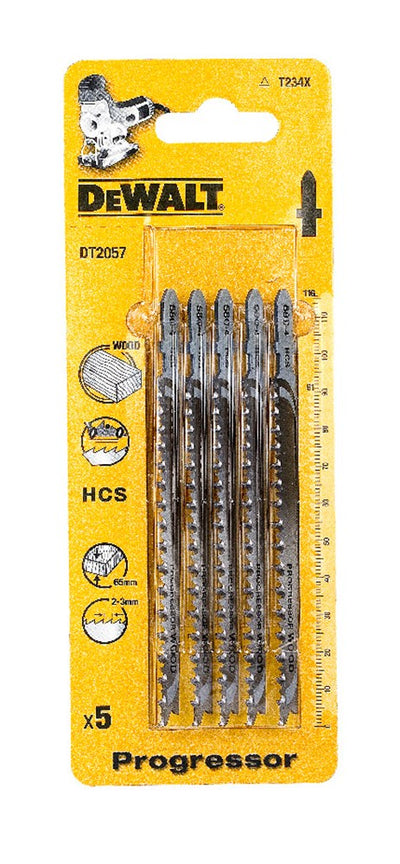 Dewalt accessoires decoupeerzaagblad hcs progressor voor hout, spaanplaat, multiplex <65mm, 116x91x2-3mm, (t234x) - dt2057-qz