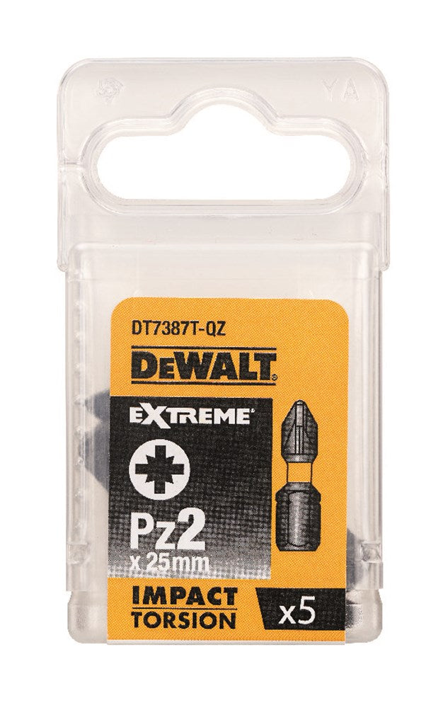 Dewalt accessoires impact torsion 25mm pz2 - dt7387t-qz