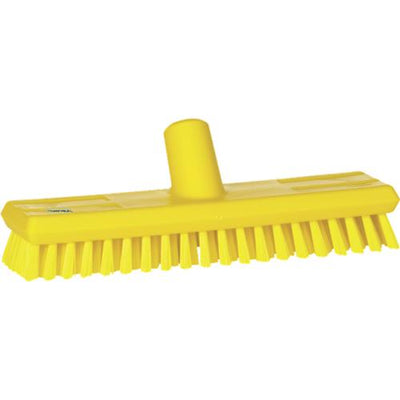 Vikan vloerschrobber hard met waterdoorlaat 65x270 geel
