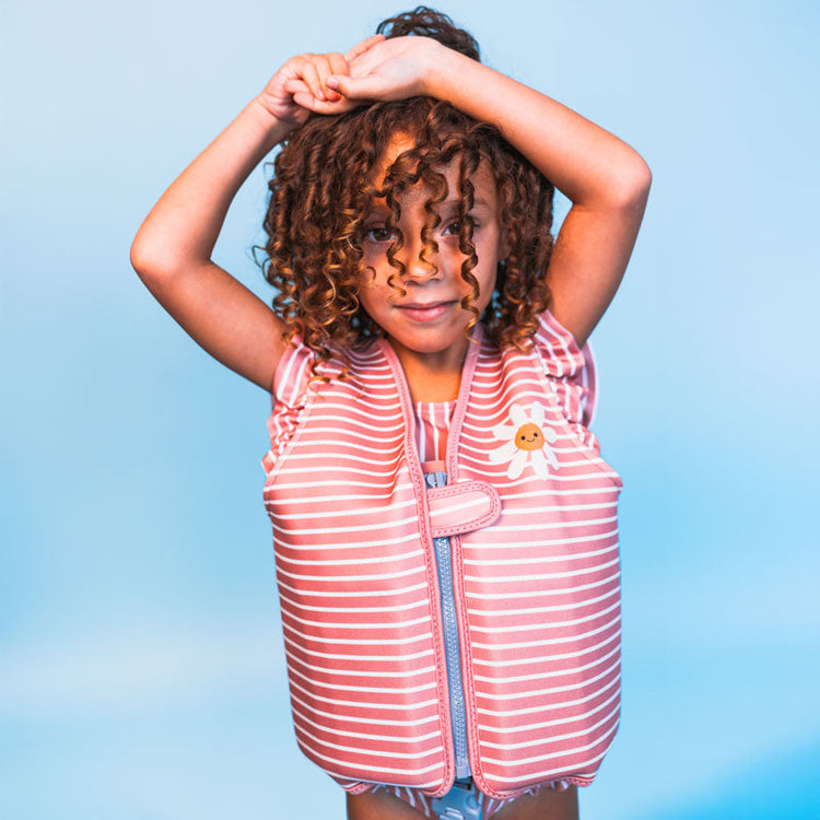 Daisy flower | rood wit gestreept zwemvest 1-2 jaar
