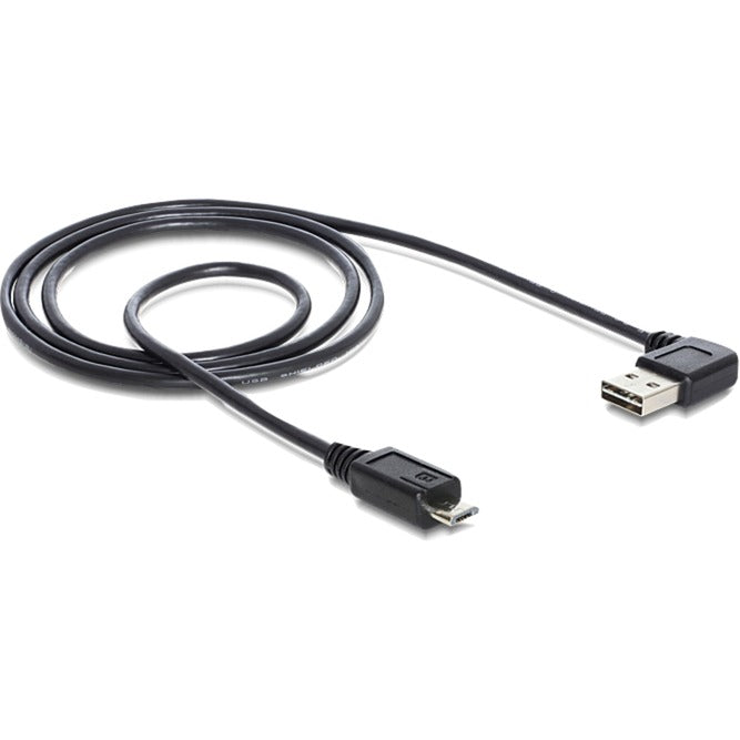 Delock easy-usb-a 2.0 90° > micro-usb-b kabel (zwart, 2 meter)