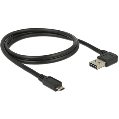 Delock easy-usb-a 2.0 male > easy-usb micro-usb-b 2.0 male kabel (zwart, 1 meter)