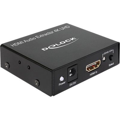Delock hdmi audio extractor 4k adapter (zwart)