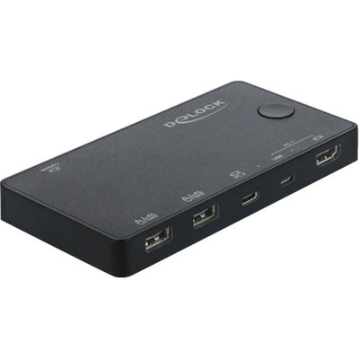 DeLOCK HDMI USB-C KVM Switch 4K 60 Hz met USB 2.0