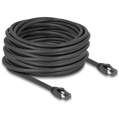 Delock patchkabel s ftp, rj-45 met cat.8.1 (zwart, 15 meter)