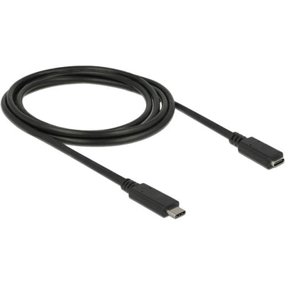 Delock usb-c verlengkabel (zwart, 2 meter)