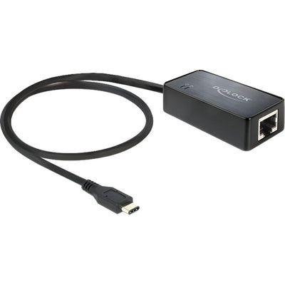 Delock usb-c - gigabit lan adapter (zwart)