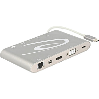 Delock usb type-c 3.1 docking station (zilver, lan, vga, hdmi, usb, sd, audio)