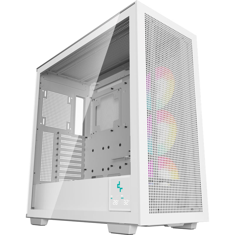 Deepcool morpheus midi tower behuizing (wit | 4x usb-a | 1x usb-c | rgb | tempered glass)