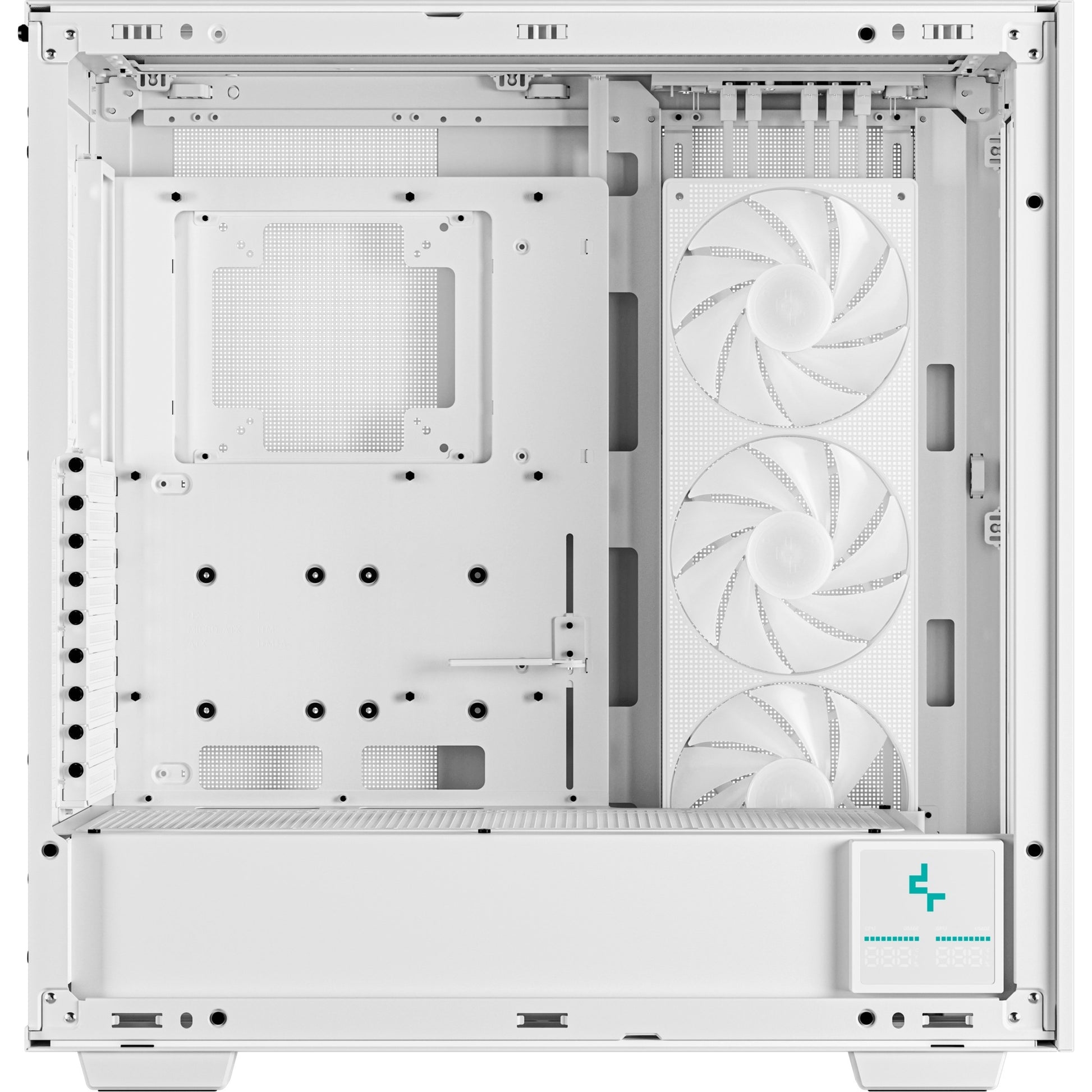 Deepcool morpheus midi tower behuizing (wit | 4x usb-a | 1x usb-c | rgb | tempered glass)