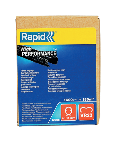 Rapid hekwerk hogringen vr22 | 1.600 stuks | zwart - 40017338