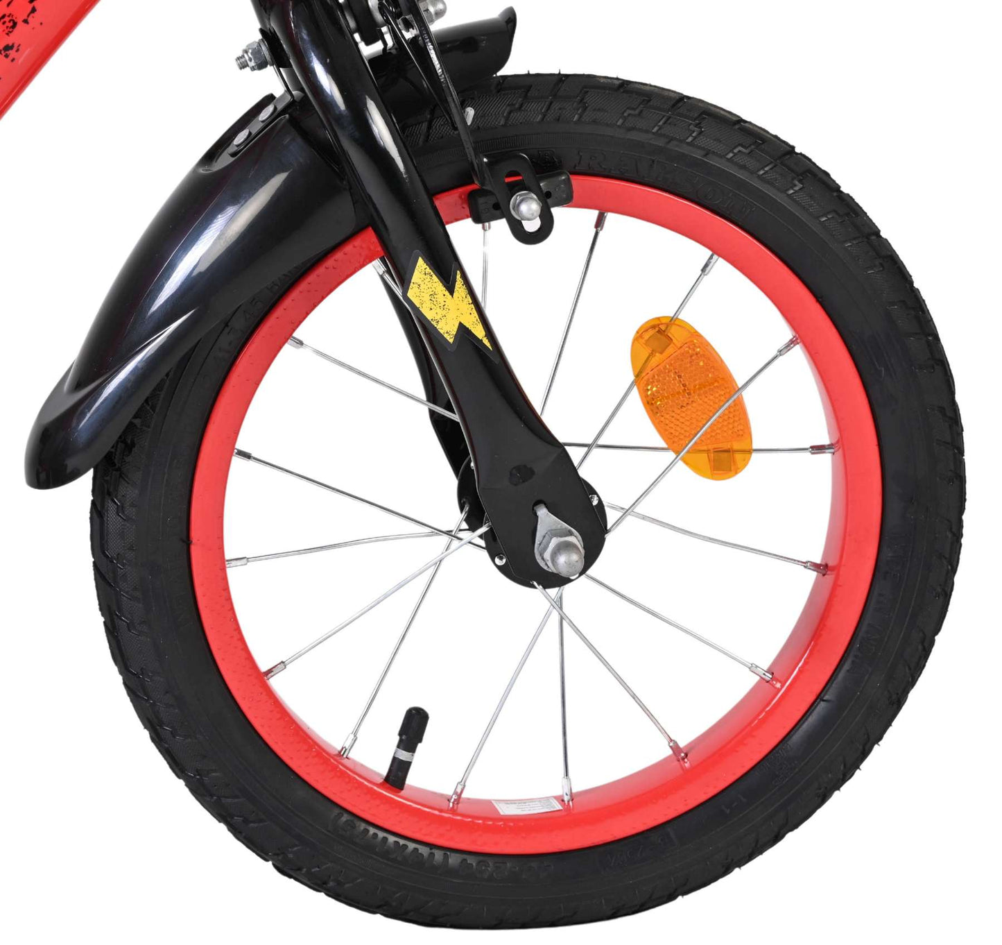 Disney autos disney cars kinderfiets - jongens - 14 inch - rood - twee handremmen