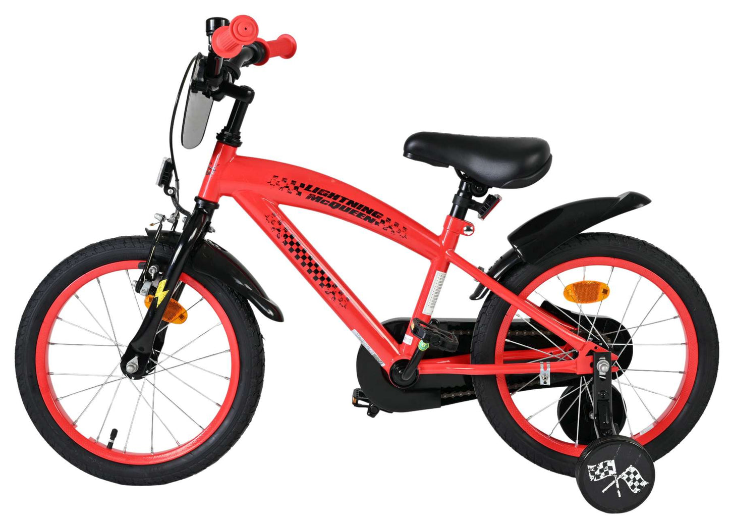 Disney autos disney cars kinderfiets - jongens - 16 inch - rood