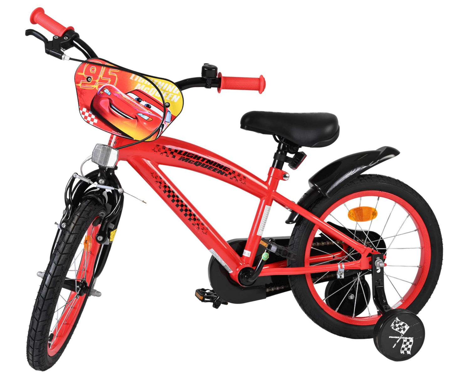 Disney autos disney cars kinderfiets - jongens - 16 inch - rood