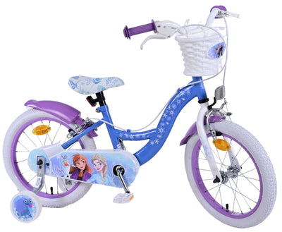 Disney Frozen 2 Kinderfiets Meisjes 16 inch Blauw Paars Twee handremmen