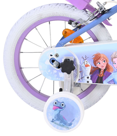 Volare disney frozen 2 kinderfiets - meisjes - 14 inch - blauw paars - twee handremmen