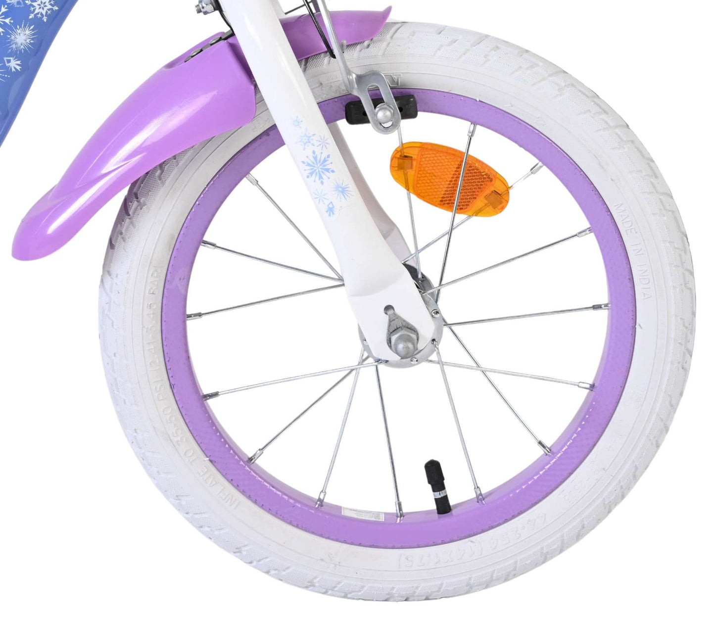 Volare disney frozen 2 kinderfiets - meisjes - 14 inch - blauw paars - twee handremmen