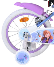 Disney die eiskönigin disney frozen 2 kinderfiets - meisjes - 16 inch - blauw paars - twee handremmen - afbeelding 2