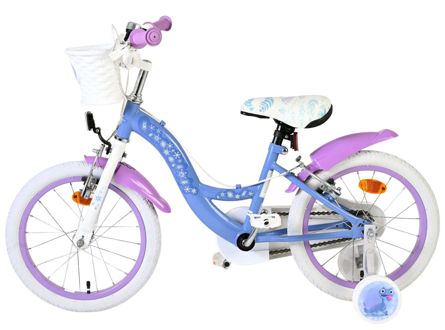 Volare disney frozen 2 kinderfiets - meisjes - 16 inch - blauw paars - twee handremmen