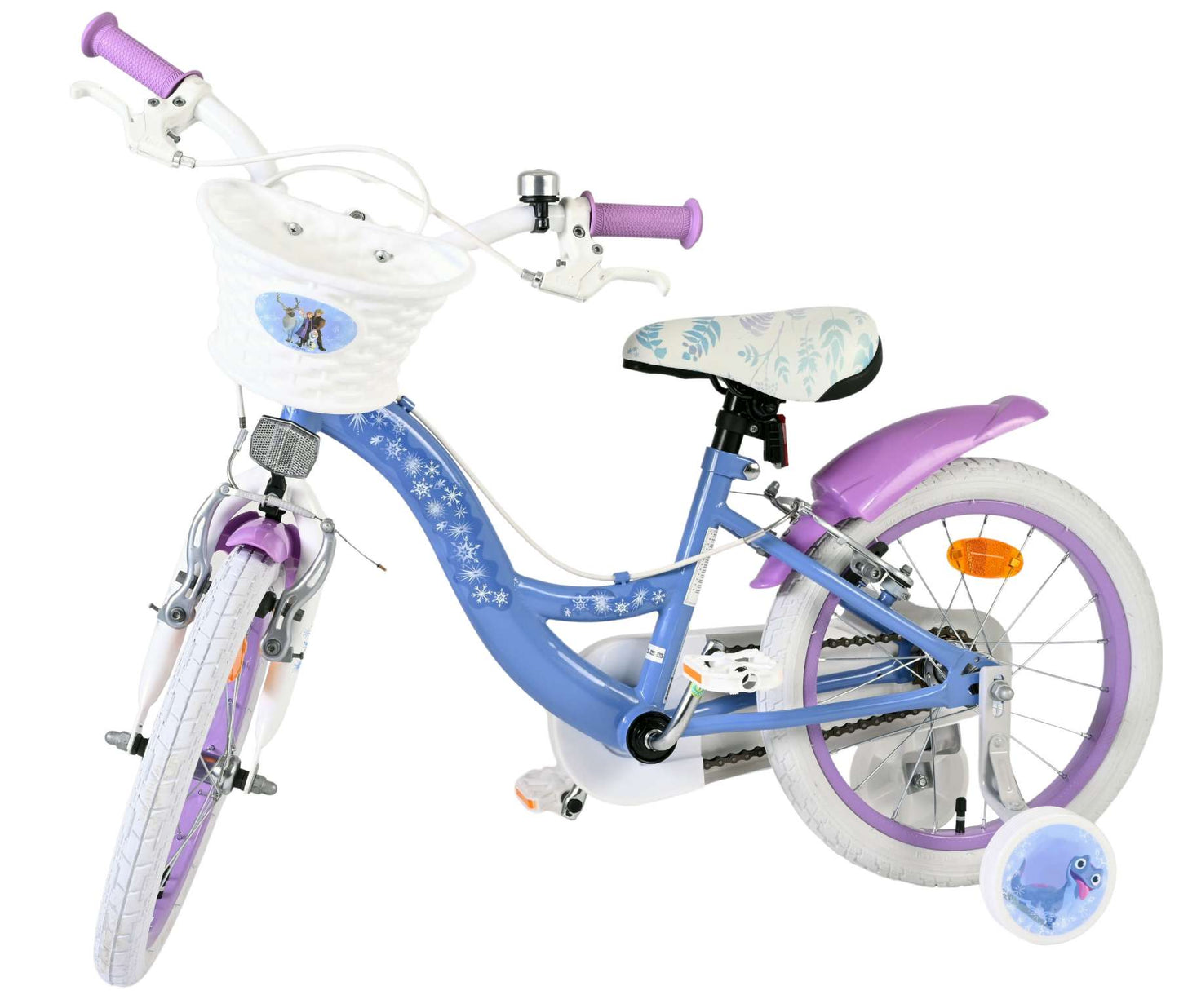 Volare disney frozen 2 kinderfiets - meisjes - 16 inch - blauw paars - twee handremmen