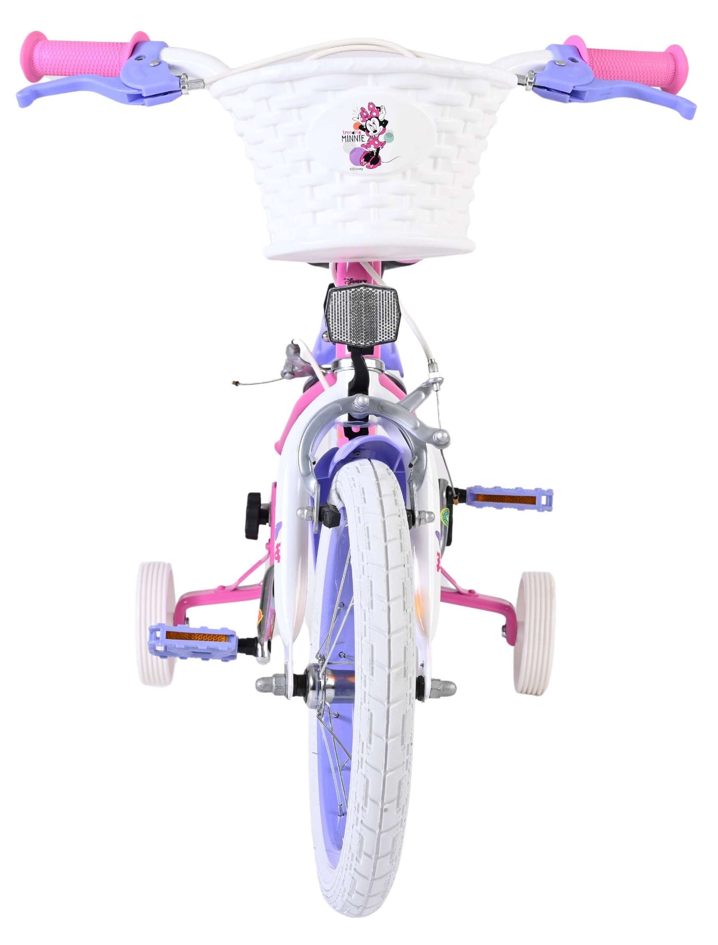 Disney minnie kinderfiets - meisjes - 14 inch - roze - twee handremmen