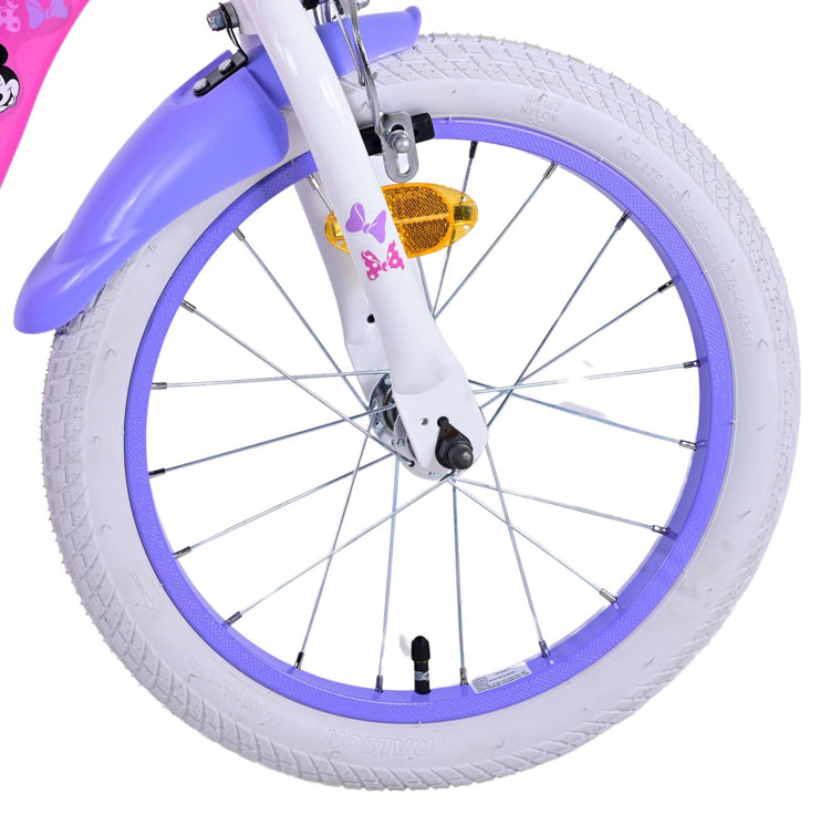 Disney minnie kinderfiets - meisjes - 16 inch - roze - twee handremmen