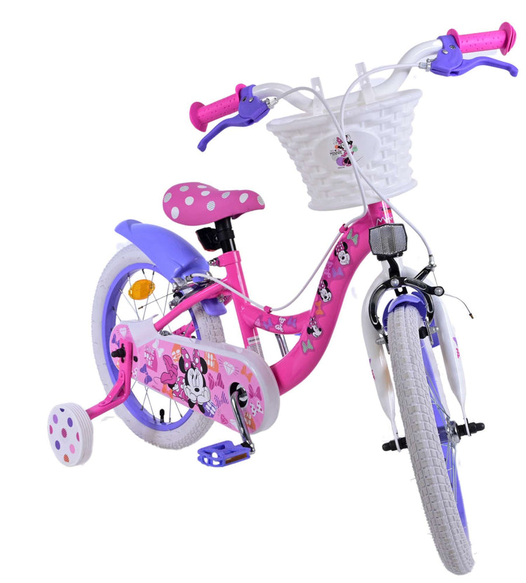 Disney minnie kinderfiets - meisjes - 16 inch - roze - twee handremmen