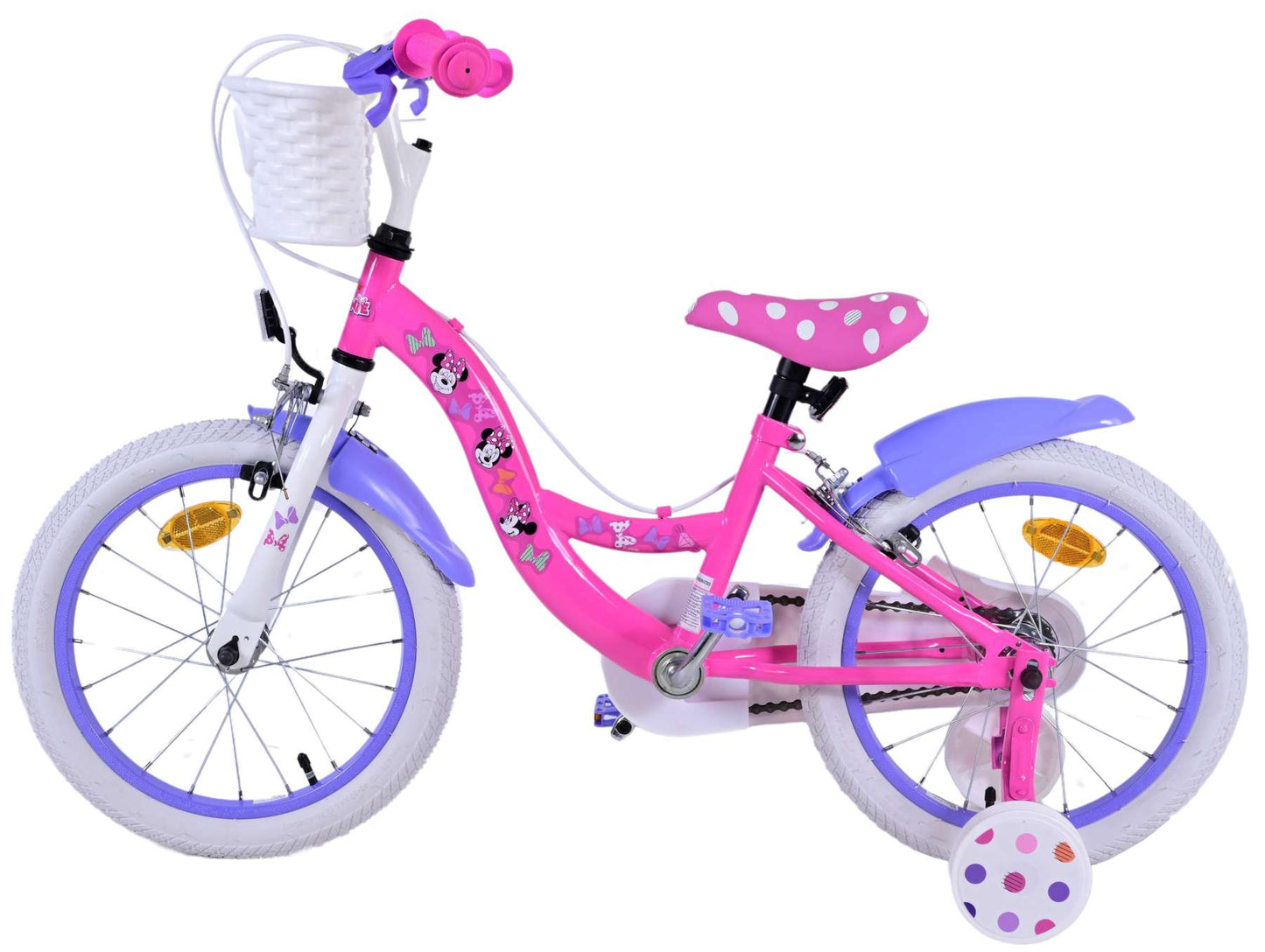 Disney Minnie Kinderfiets Meisjes 16 inch Roze Twee handremmen