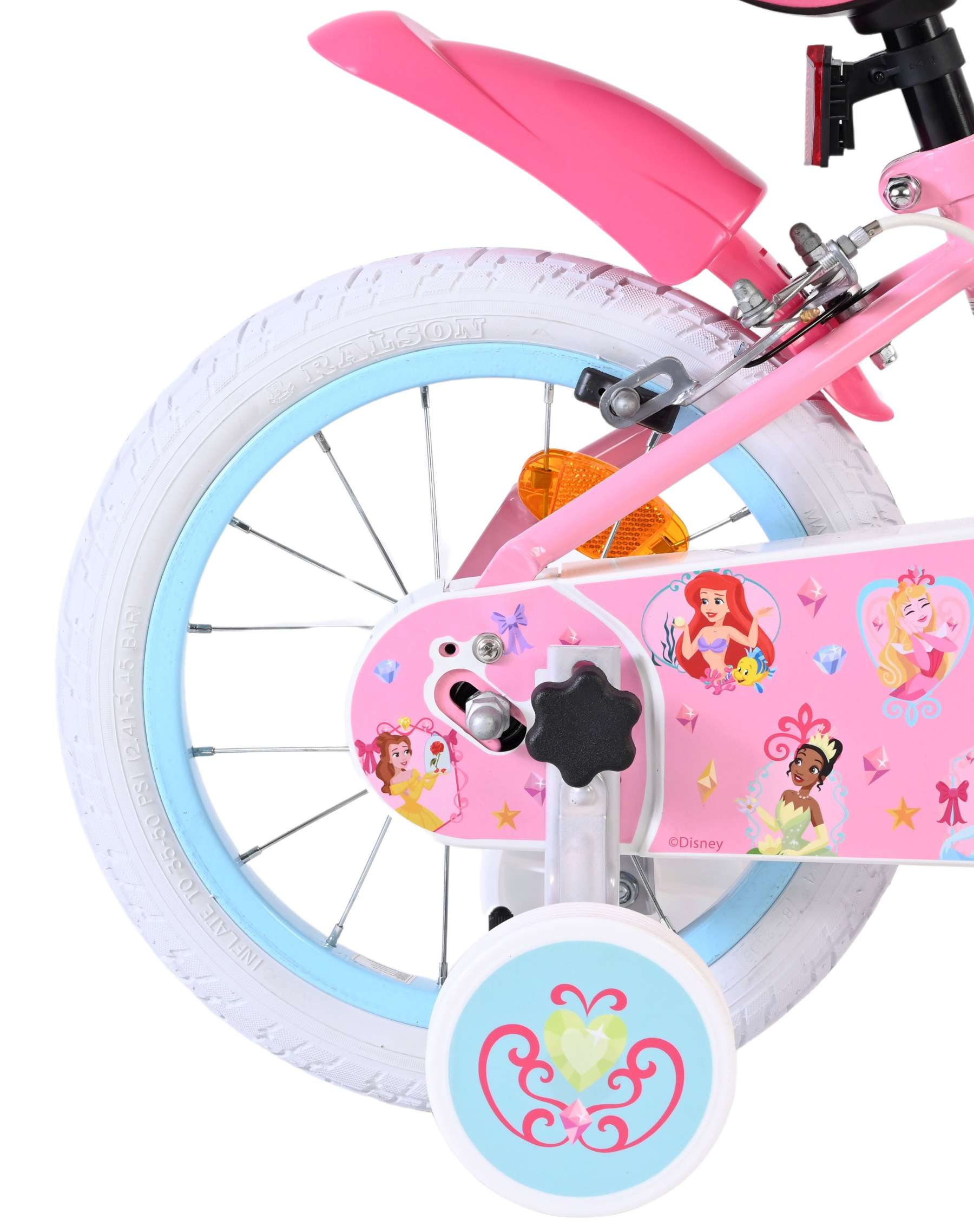 Volare magic royals kinderfiets - meisjes - 14 inch - roze - twee handremmen