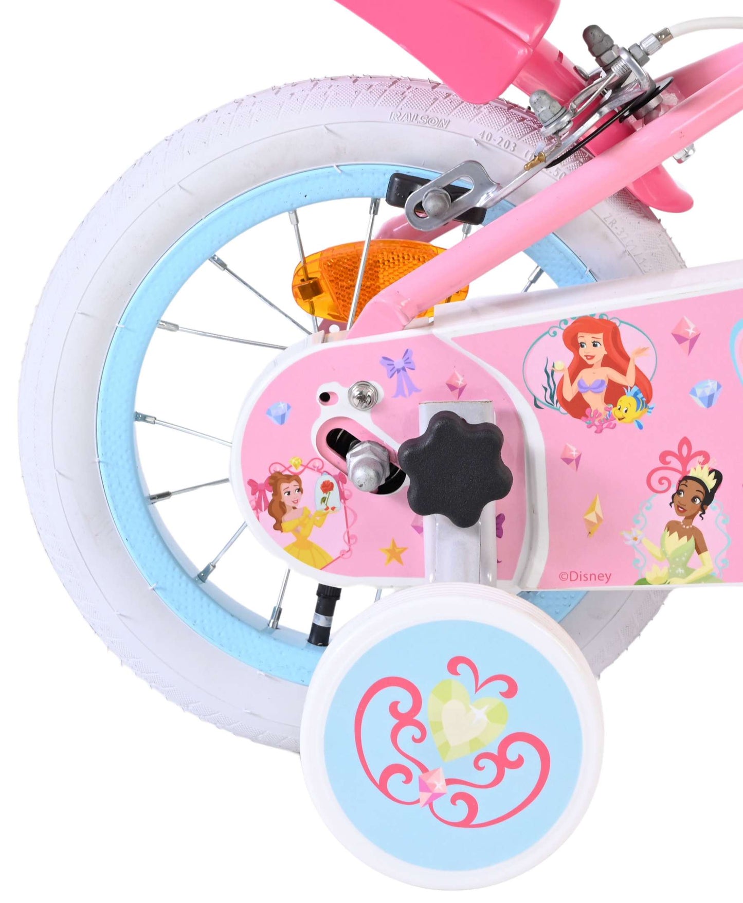 Disney prinzessin disney princess kinderfiets - meisjes - 12 inch - roze - twee handremmen