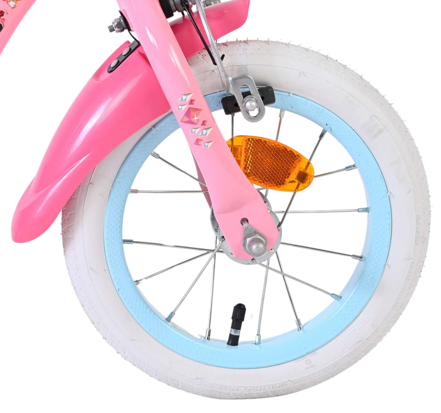 Disney prinzessin disney princess kinderfiets - meisjes - 12 inch - roze - twee handremmen