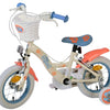 Stich disney stitch kinderfiets - meisjes - 12 inch - twee handremmen - crème koraal blauw
