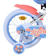 Stitch Stitch Kinderfiets Meisjes 16 inch Crème Koraal Blauw Twee handremmen - afbeelding 2