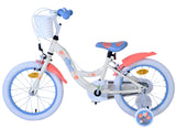 Stitch Stitch Kinderfiets Meisjes 16 inch Crème Koraal Blauw Twee handremmen - afbeelding 7