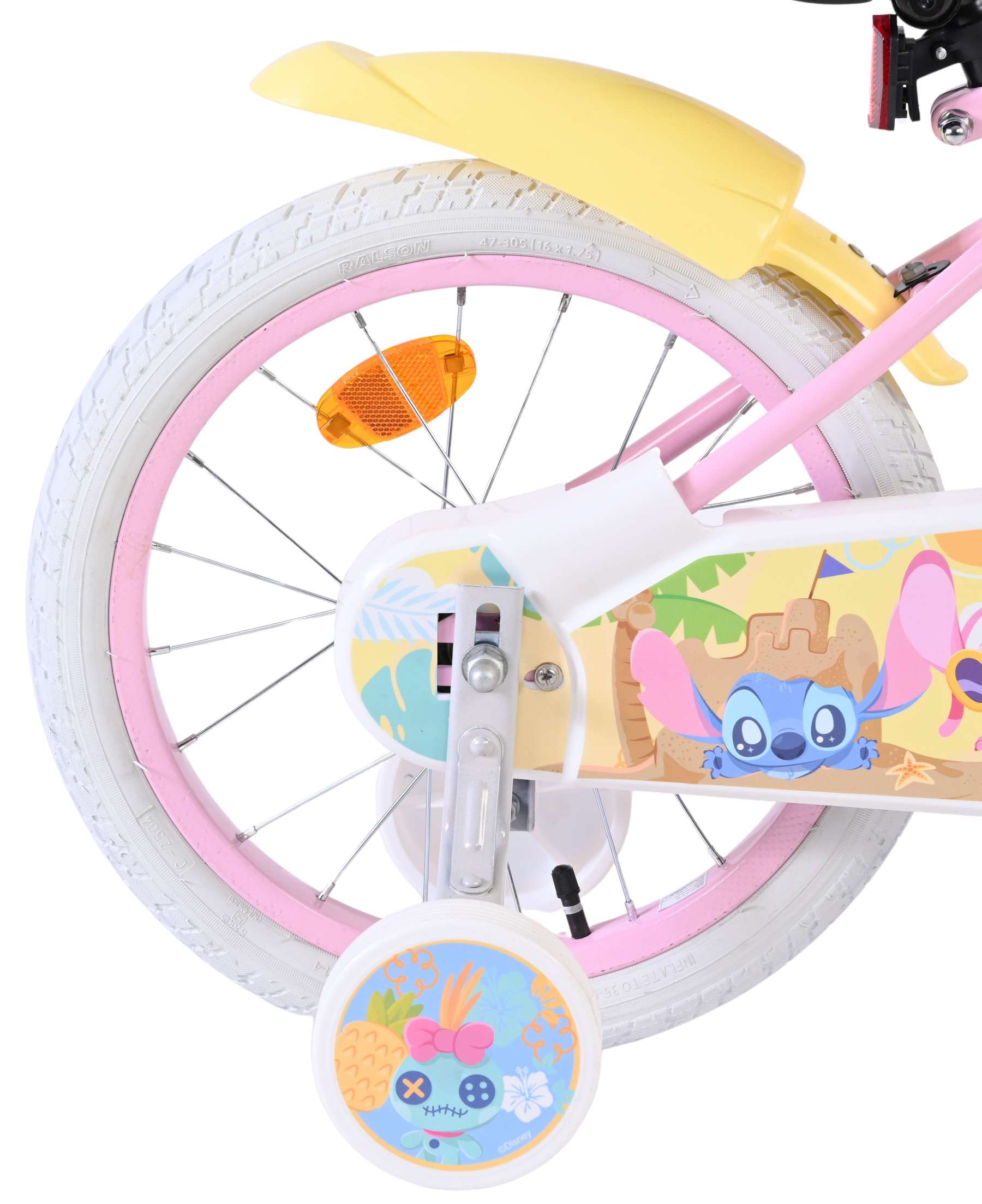 Disney stitch 16 inch fiets roze 20608