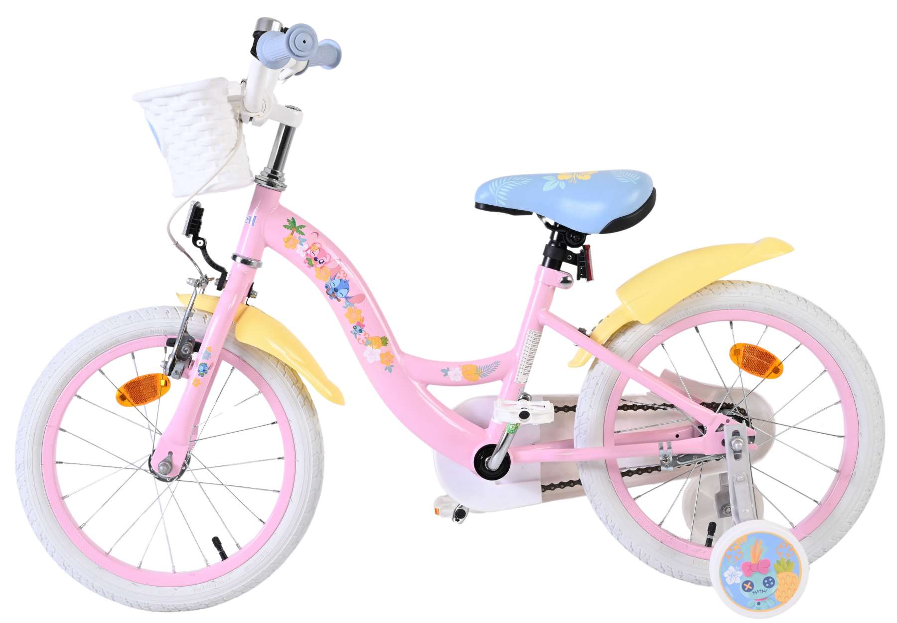 Disney stitch 16 inch fiets roze 20608