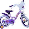Wish disney kinderfiets - meisjes - 14 inch - paars - twee handremmen