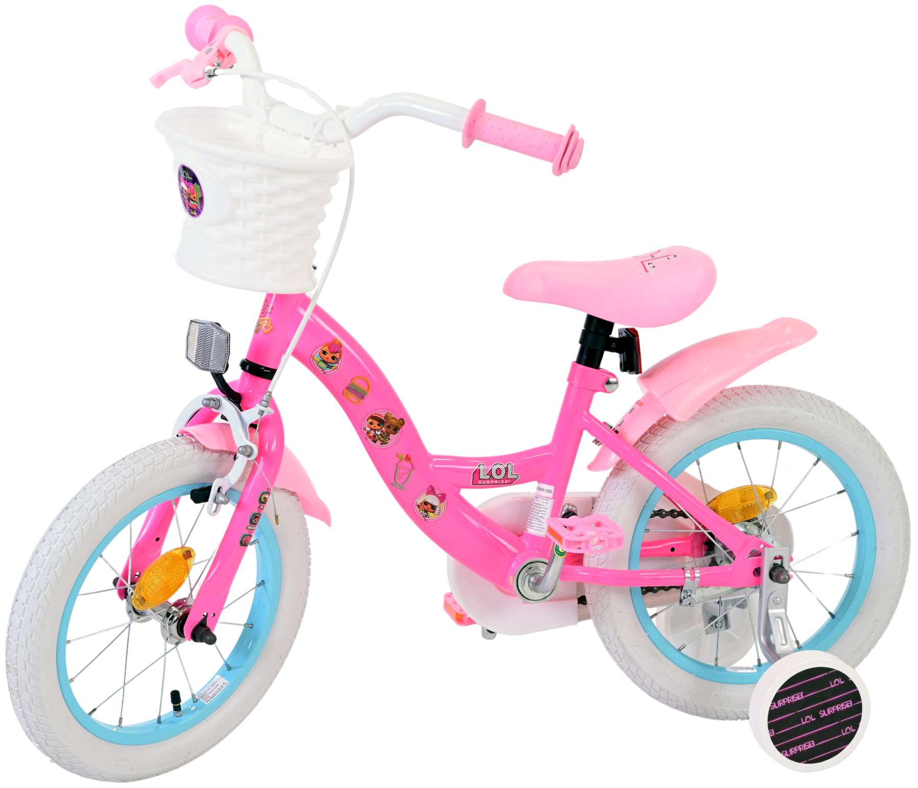 Volare dolls kinderfiets - meisjes - 14 inch - roze