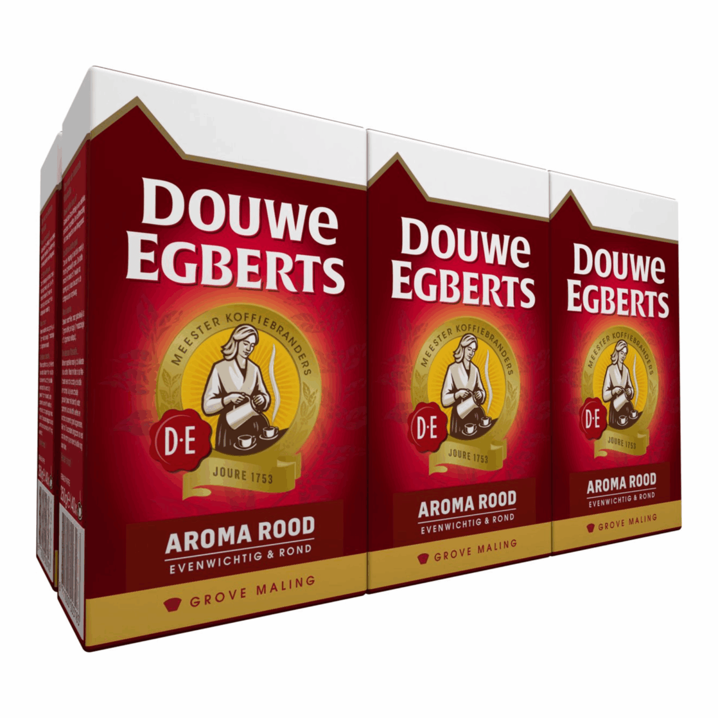 Douwe egberts aroma rood grove maling filterkoffie - 6 x 500 gram